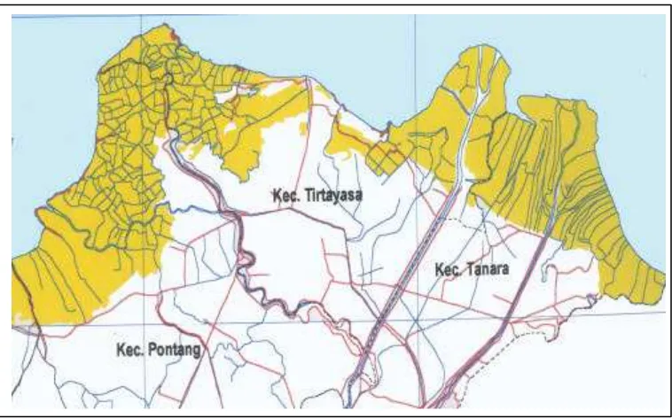 Gambar 13. Areal pertambakan di Zona Tirtayasa. 