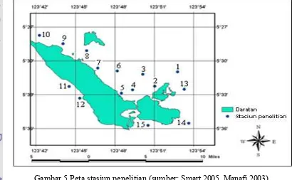 Gambar 4 Peta kesesuaian kawasan budidaya rumput laut (sumber: Manfi 2003). 