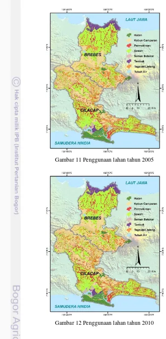 Gambar 11 Penggunaan lahan tahun 2005  