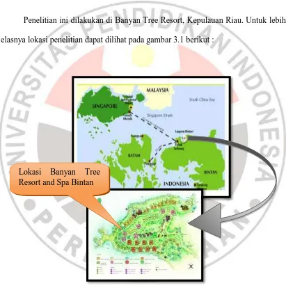 Gambar 3.1 Peta Lokasi Banyan Tree Resort and Spa Bintan 