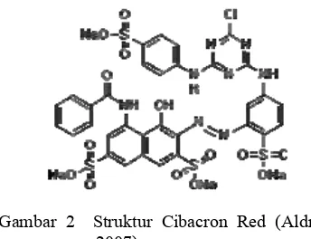 Gambar 2  Struktur Cibacron Red (Aldrich 