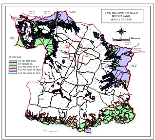 Gambar 4. Peta wilayah KPH Malang 