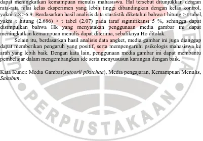 gambar jenis sutoorii pikuchaa. Sebagaimana yang dikemukakan Munadi (2008: 89) bahwa gambar dapat menggantikan fungsi verbal dalam mengkonkritkan suatu hal yang bersifat abstrak