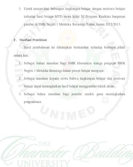 gambar di SMK Negeri 1 Merdeka  Berastagi Tahun Ajaran 2012/2013. 
