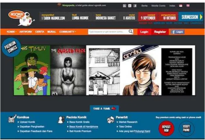 Gambar II.7 Contoh komik online 