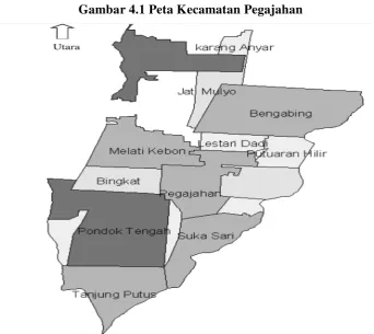 Gambar 4.1 Peta Kecamatan Pegajahan 