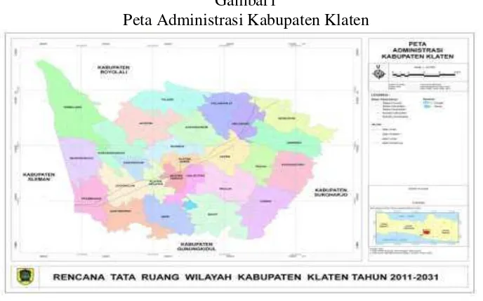 Gambar1 Peta Administrasi Kabupaten Klaten 