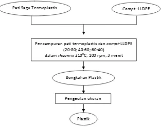 Gambar 14  Diagram alir pembuatan plastik (Modifikasi Huneault dan Li 2007). 