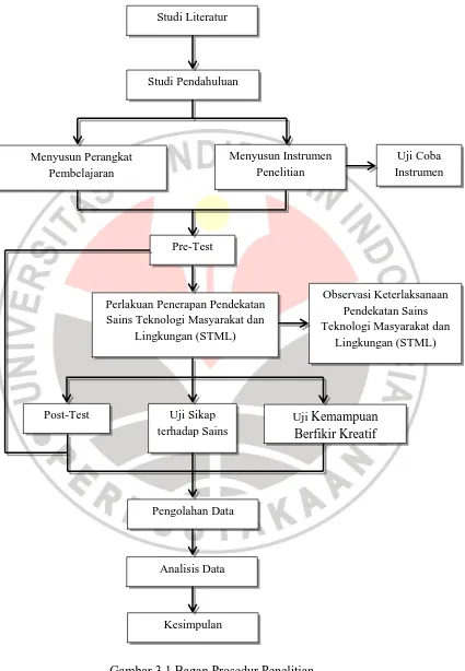 Gambar 3.1 Bagan Prosedur Penelitian 