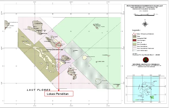 Gambar�2.��Lokasi�penelitian�di�kepulauan�Wakatobi�Provinsi�Sulawesi�Tenggara�