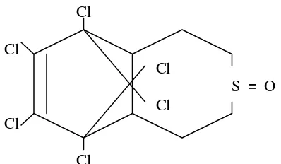 Gambar 3. Struktur kimia endosulfan (Schoettger, 1970)