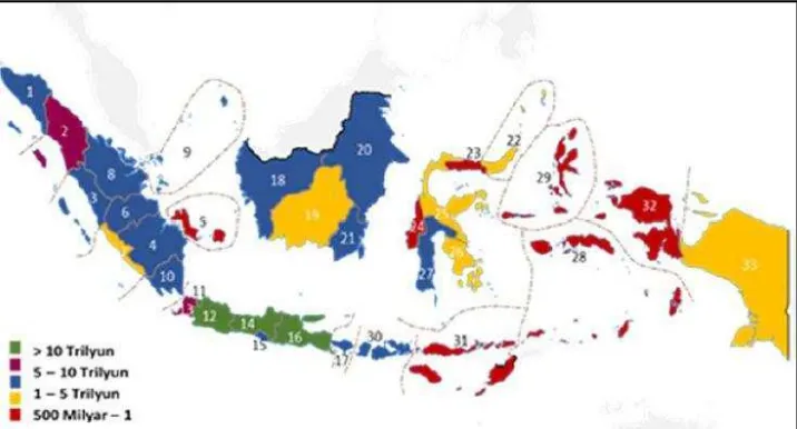 Gambar 1.1 Peta Penyebaran Pembiayaan Perbankan Syariah