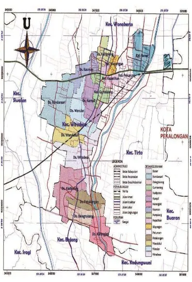 Gambar 4.1 Peta Kecamatan Wiradesa 