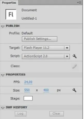 Gambar 3. Menu Bar Adobe Flash CS5 