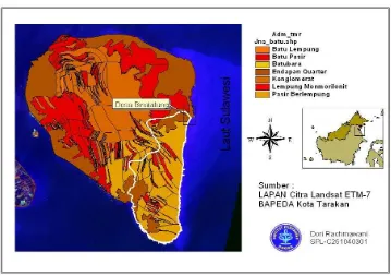 Gambar 13 Formasi Batuan Pulau Kota Tarakan 