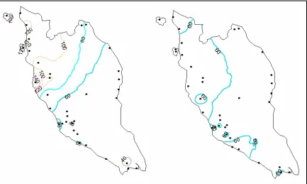 Figure 8. Iso-lines of PM 10 for 12 and 13 August 2005.