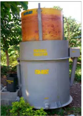 Gambar 3. Digester tipe terapung floating drum