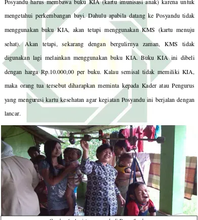 Gambar 6 : kegiatan posyandu di Dusun Sumber 