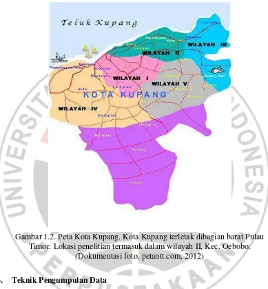 Gambar 1.2. Peta Kota Kupang. Kota Kupang terletak dibagian barat Pulau 
