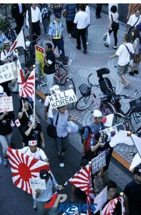 Gambar 4.6 Demonstrasi Jepang terhadap etnis Korea 