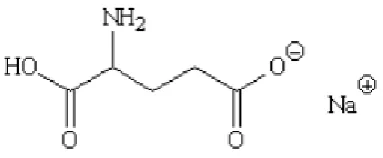 Gambar 2.4 Struktur kimia Monosodium Glutamate (Loliger, 2000) 