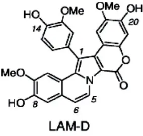 Gambar 3  Struktur  lamellarin D (Facompre et al. 2003). 
