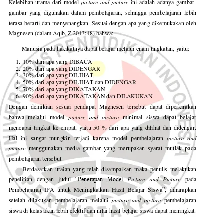 gambar yang digunakan dalam pembelajaran, sehingga pembelajaran lebih 