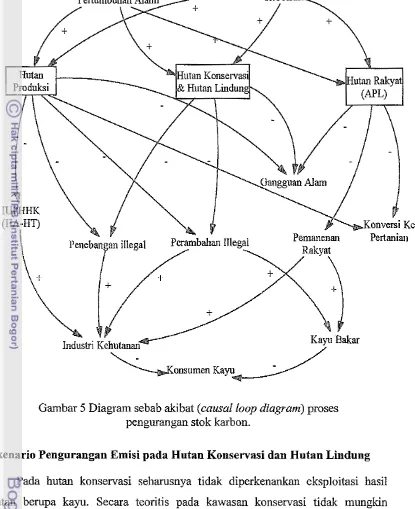 Gambar 5 Diagram sebab akibat (causal loop diagram) proses 