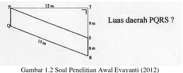 Gambar 1.2 Soal Penelitian Awal Evayanti (2012) 