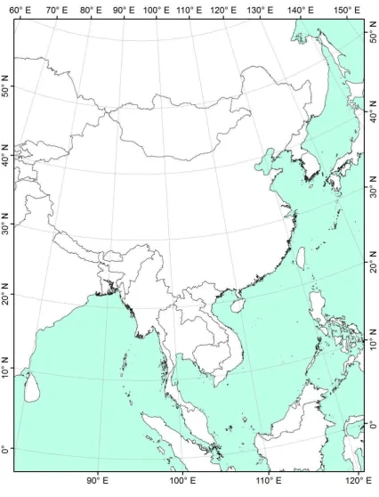 Gambar 6. Peta Wilayah China dan sekitarnya 