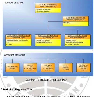 Gambar 3.1 Struktur Organisasi PLA 