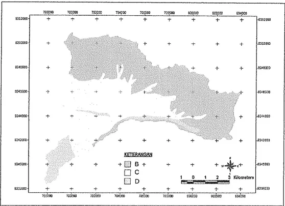 Gambar 6. Klasifikasi  tip  hidrologi tanah subDAS Cikapundung  Sumber data: peta jenis tanah, puslitianak skala 1  :50.000 