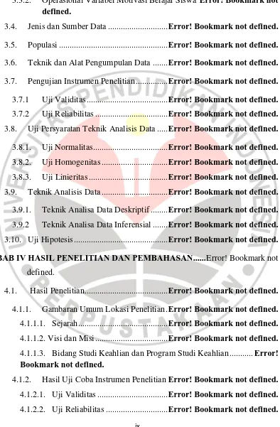 Gambaran Umum Lokasi Penelitian . Error! Bookmark not defined. 