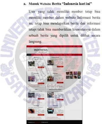 Gambar 4.15  home page Website Informasi berita Indonesia Hari Ini 