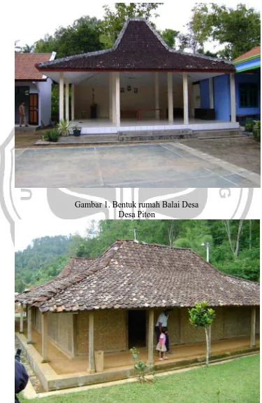 Gambar 1. Bentuk rumah Balai Desa  Desa Piton 