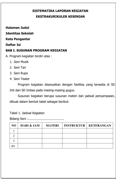Tabel 1. Jadwal Kegiatan 