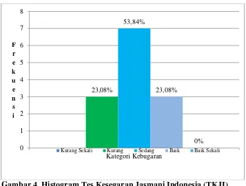 Gambar 4. Histogram Tes Kesegaran Jasmani Indonesia (TKJI)   