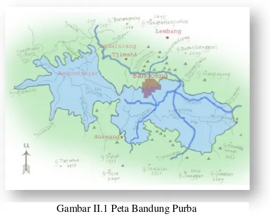Gambar II.1 Peta Bandung Purba 