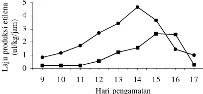 Tabel 3. Pengaruh poliamina terhadap susut bobot buah pisang.
