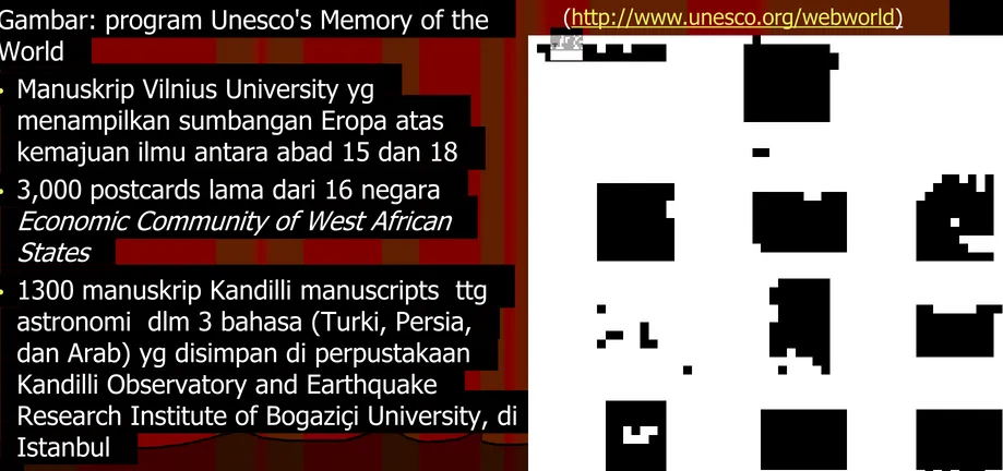 Gambar: program Unesco's Memory of the World 