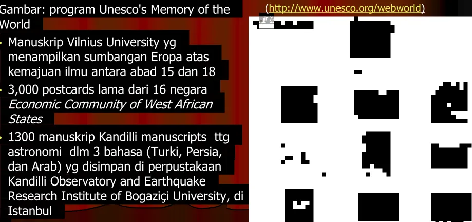 Gambar: program Unesco's Memory of the World 