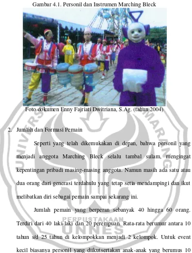 Gambar 4.1. Personil dan Instrumen Marching Bleck   