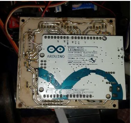 Gambar 3.5  Papan Arduino Leonardo yang Terhubung Kebeberapa Komponen 