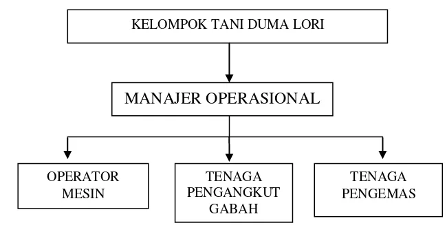 Gambar 3. Struktur organisasi penggilingan gabah Duma Lori 