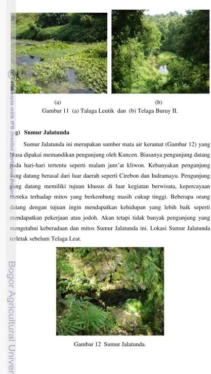 Gambar 11  (a) Talaga Leutik  dan  (b) Telaga Buruy II. 