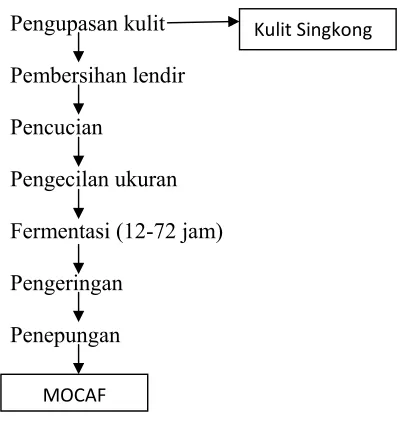 Gambar 1. Proses pembuatan MOCAF 