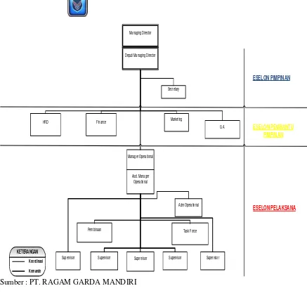 Gambar 2.1 Struktur organisasi PT. RAGAM GARDA MANDIRI (SQUAD SECURITY SERVICES) 