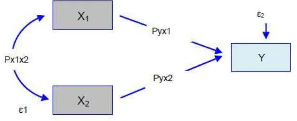 Gambar 3.2   Model Analisis Jalur 