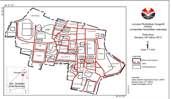 Gambar 3.1. Peta Area Kampus Universitas Pendidikan Indonesia