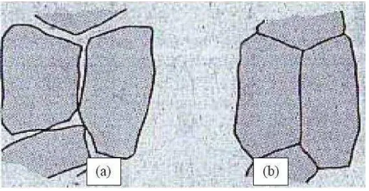 Gambar 5. Prinsip sintering (a) sebelum sintering, (b) setelah sintering (Vlack, 1991)